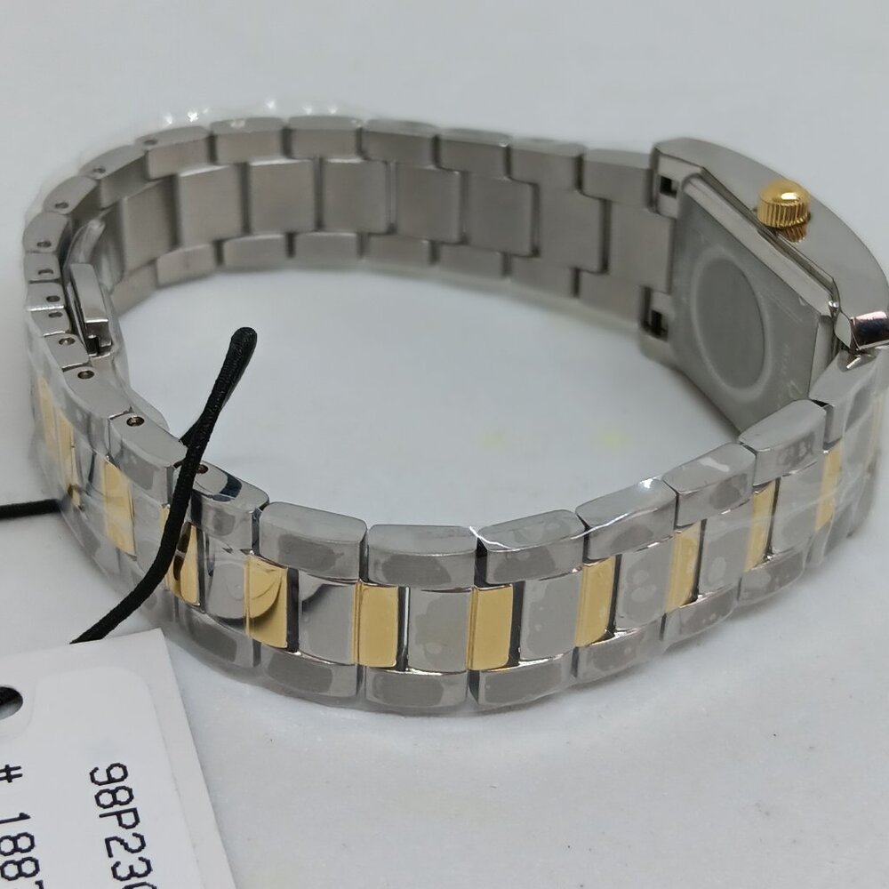 Bulova 98P230 Women's 21mm x 33mm Diamond Dial Two Tone S/Steel Tank Watch - Picture 7 of 11